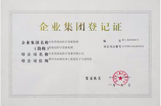 企业集团登记证书